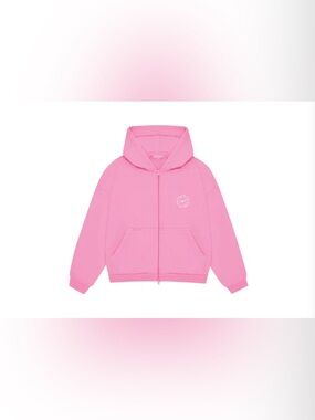 BROKEN PLANET WASHED PINK SUN ZIP UP HOODIE